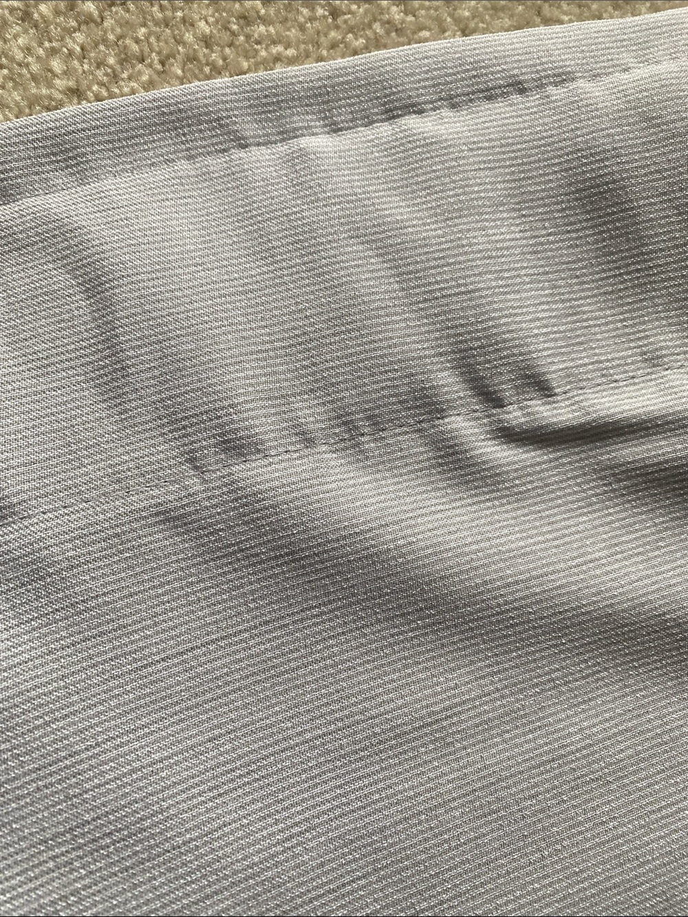 IKEA Gray Room darkening Curtain Panel - 2 panels /Textured Fabric. 57”w x 98”l